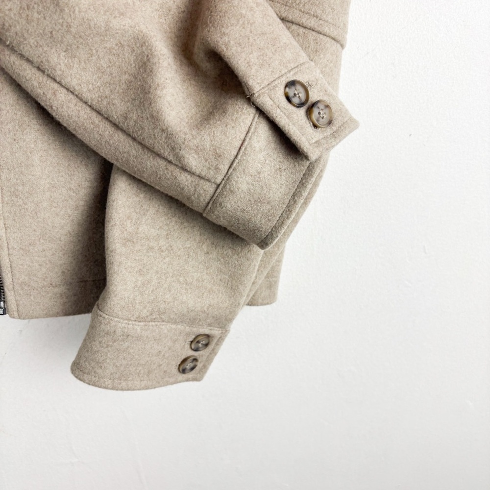 Avec Les Filles Utility Felted Full Zip Up Shacket Jacket Size S - Picture 6 of 10